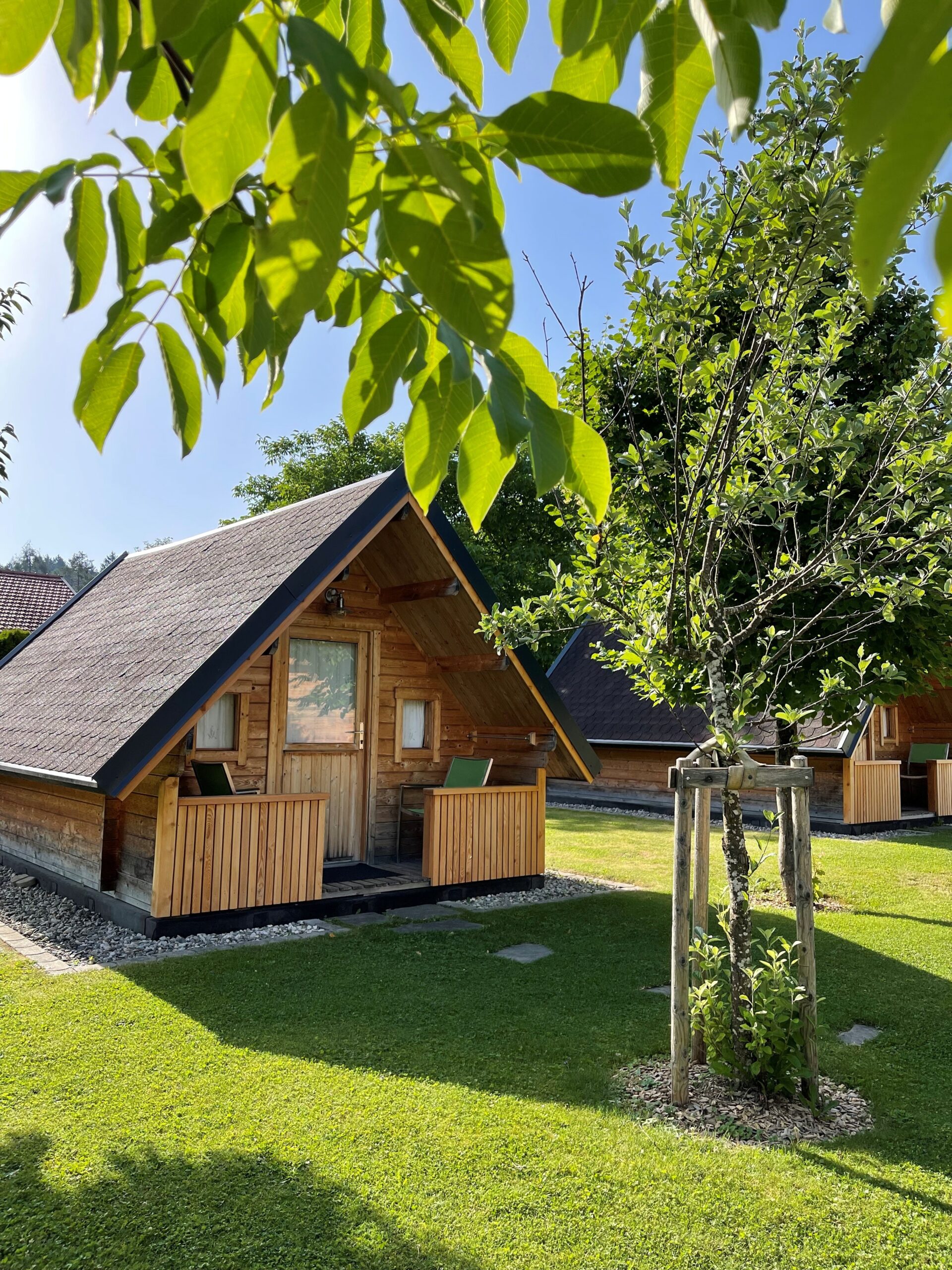 Schlafnester im Garten der Radlerstation Sandhof